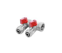 Гребенка с кранами Ду1"х20 2 выхода Гребенка с кранами Ду1"х20 2 выхода