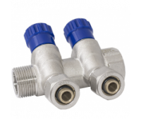 Гребенка с вентилями Ду1"х16 2 выхода