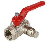 Кран шаровой REMER со спускным клапаном Ду15