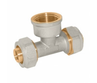 Тройник переходной цанга/ВР/цанга Ду16х3/4"